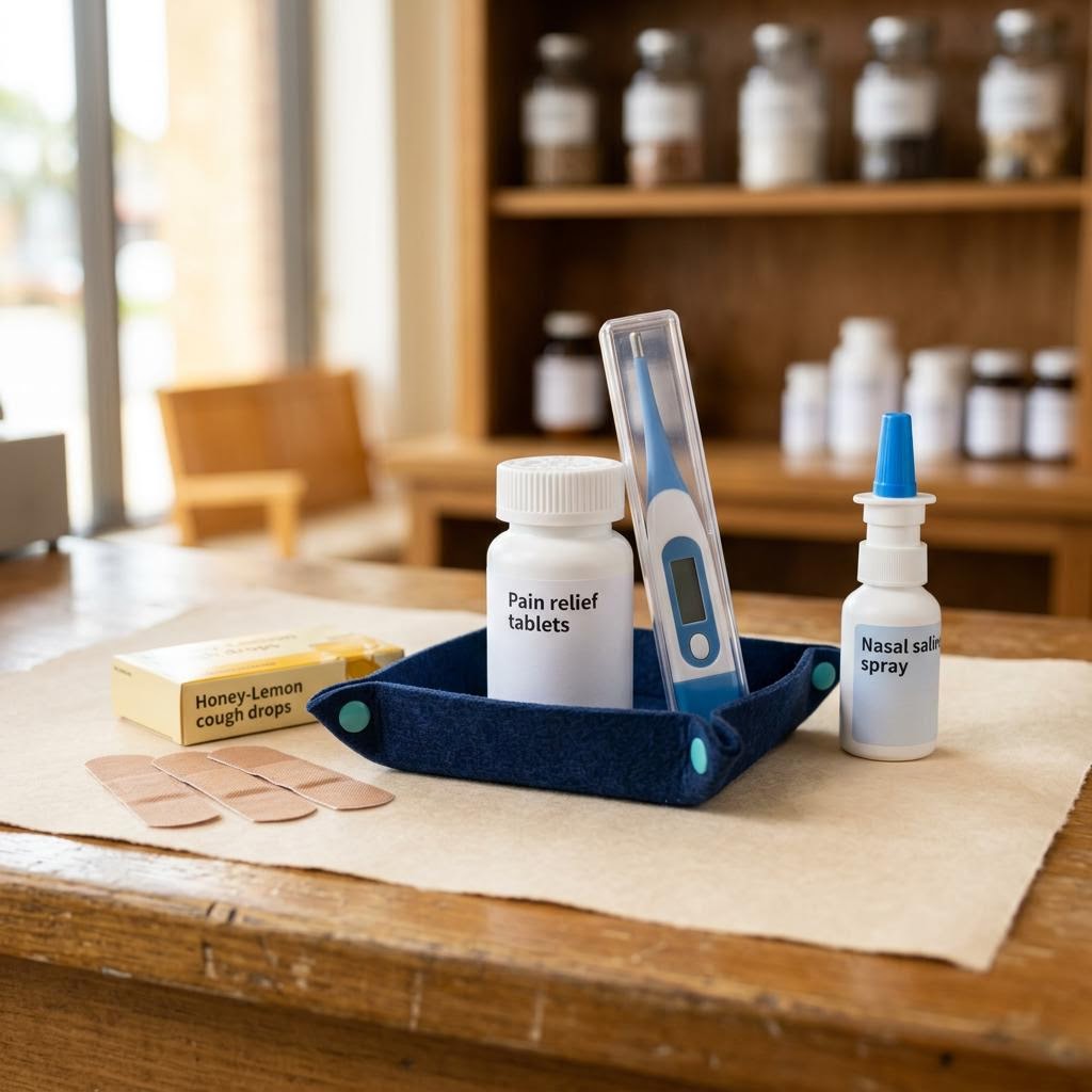 Organized over-the-counter first-aid and wellness essentials.